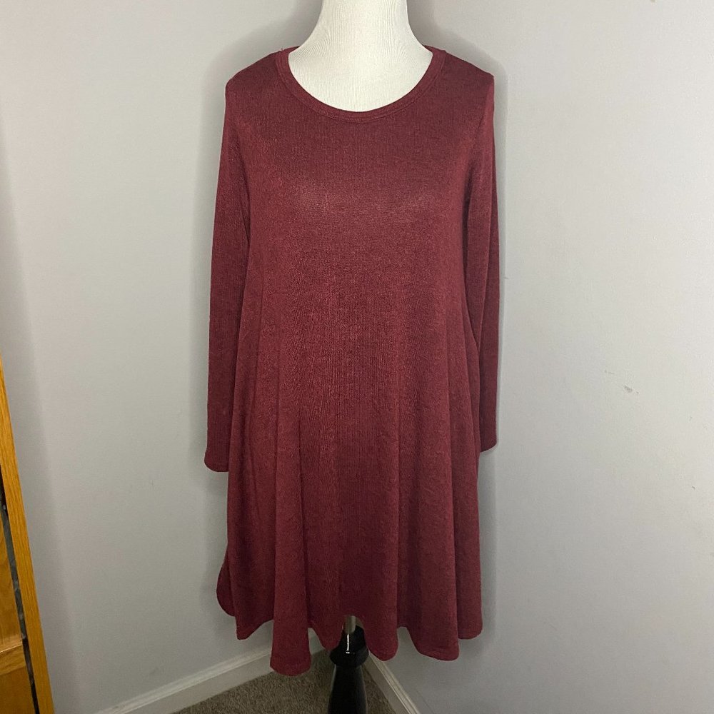 New, Never Worn Wine Sweater Swing Tunic